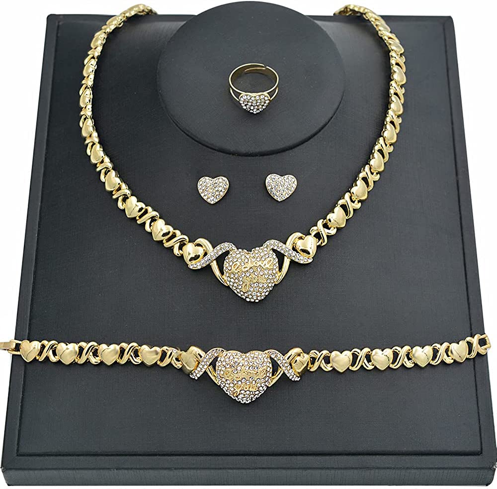 Giffor Jewellery Lady 14K Gold Filled Jewelry sets for Women Bracelets Necklaces With Earrings Gifts - Image 4